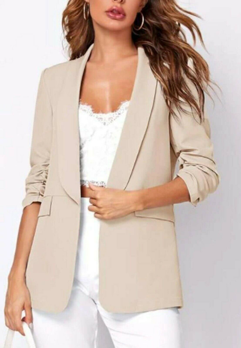 Blazer Colletto Ruched Elegance - Regina Store By Centparadise