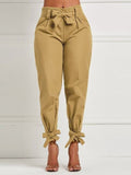 Pantalone Donna Aderente Scuba Fiocco - Regina Store By Centparadise