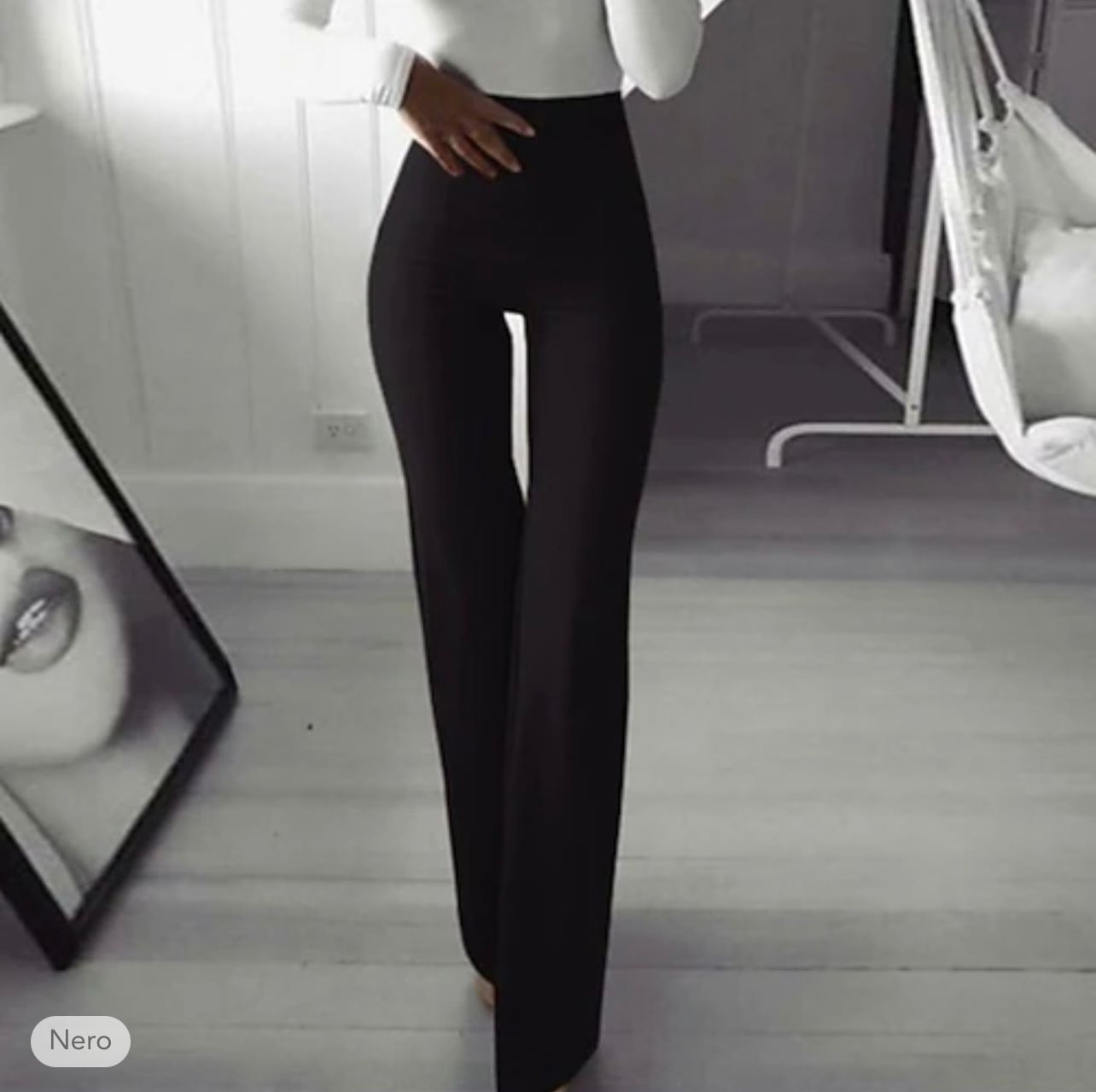 Refined High Waisted Trousers with Wide Cut - Regina Store By